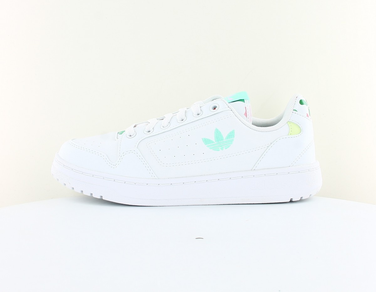 Adidas Ny 90 blanc vert floral