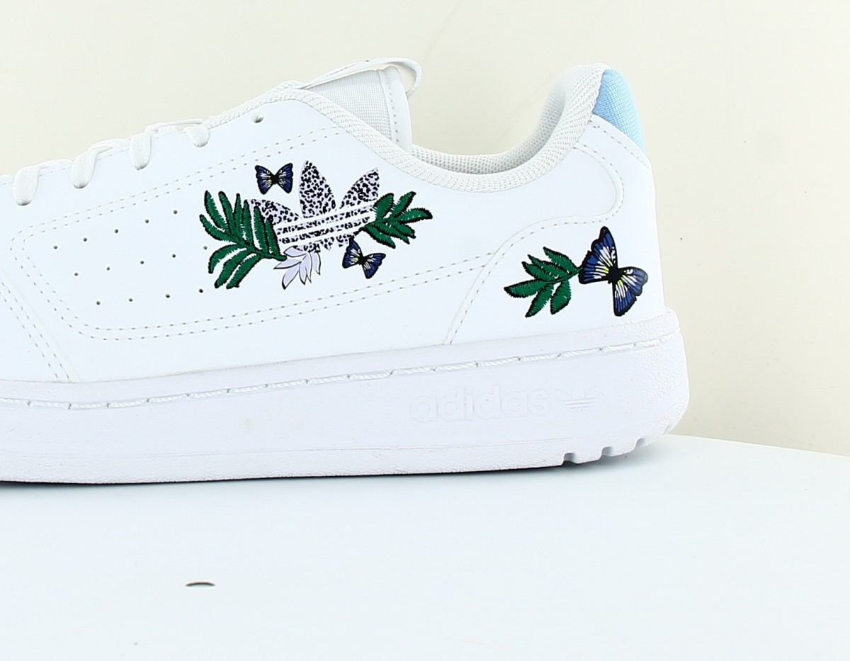 Adidas Ny 90 junior blanc lavande vert bleu butterfly