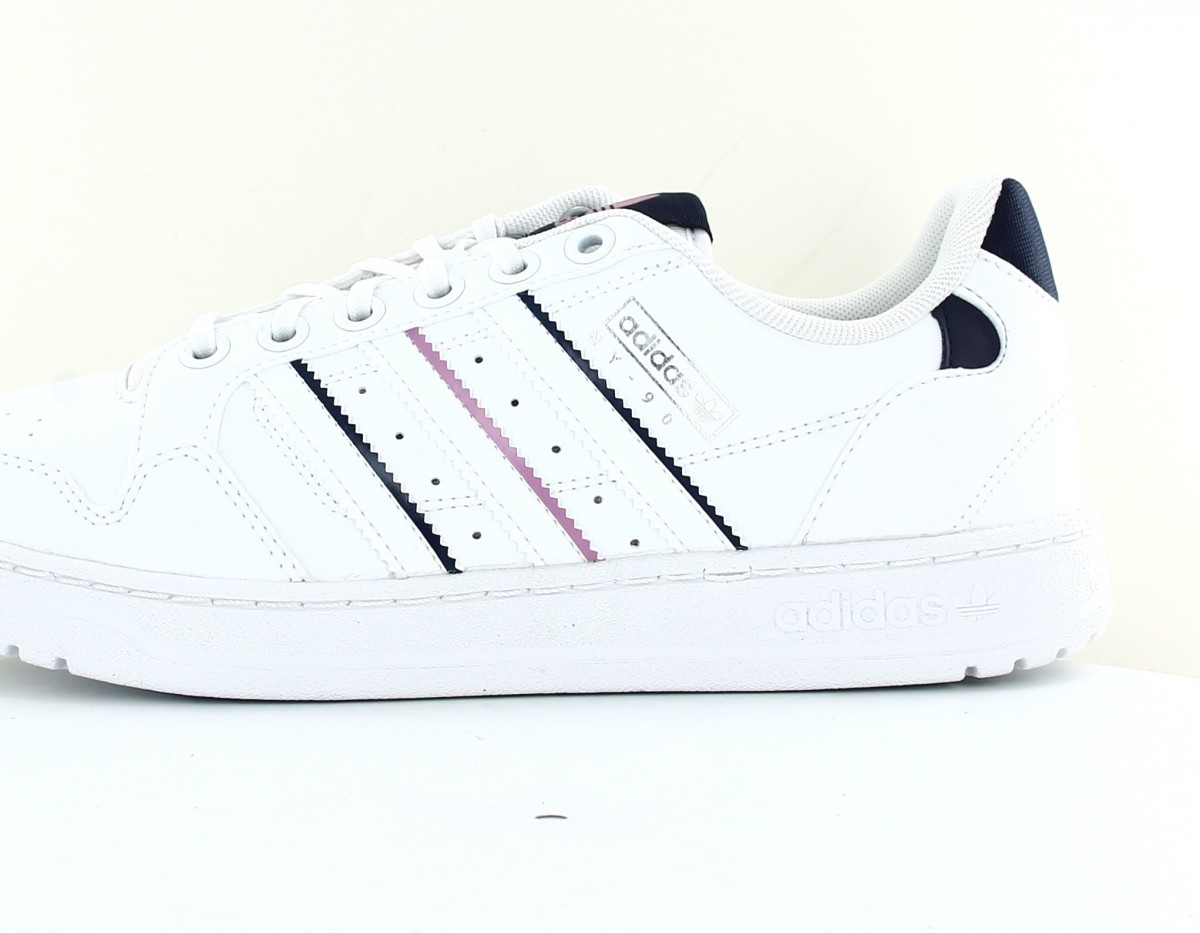 Adidas Ny 90 stripes blanc bleu rose