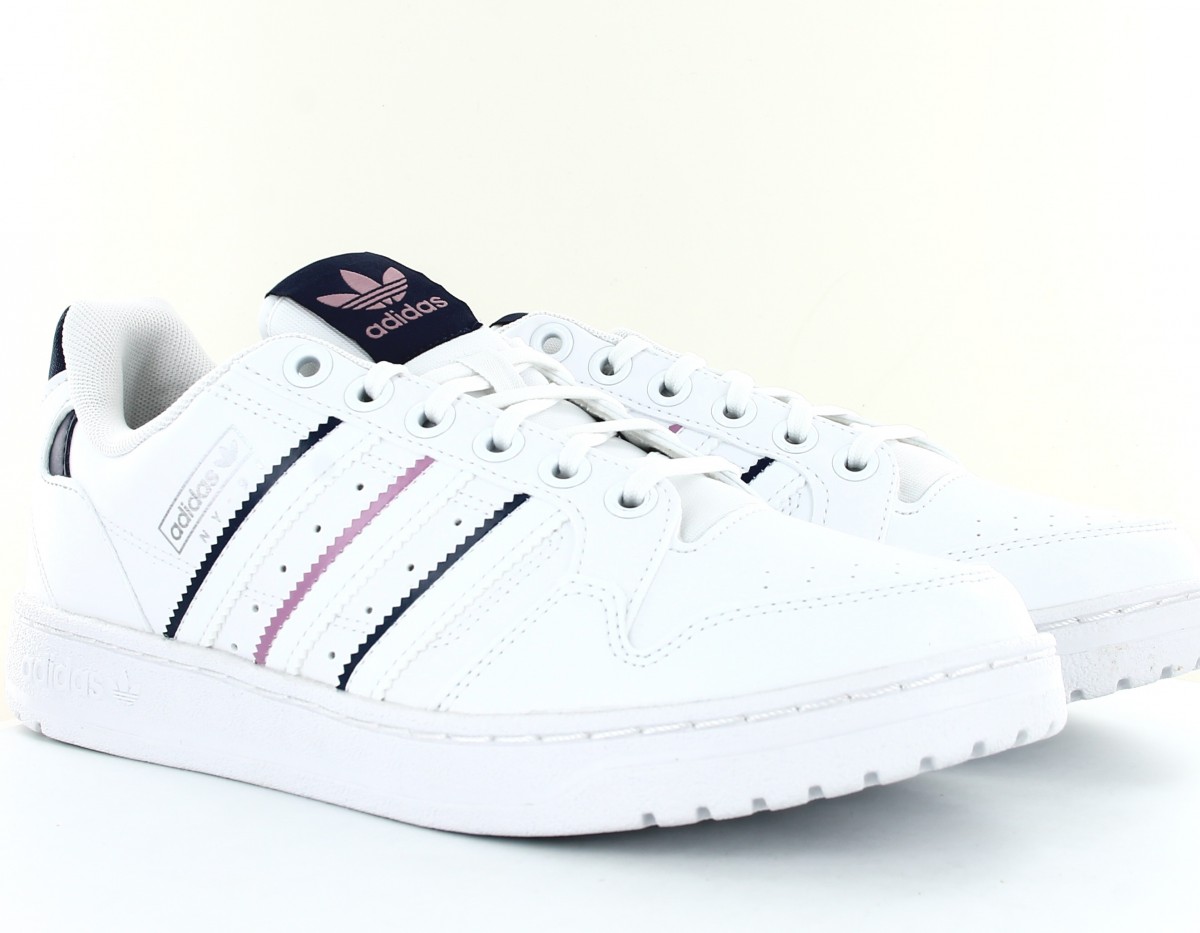Adidas Ny 90 stripes blanc bleu rose