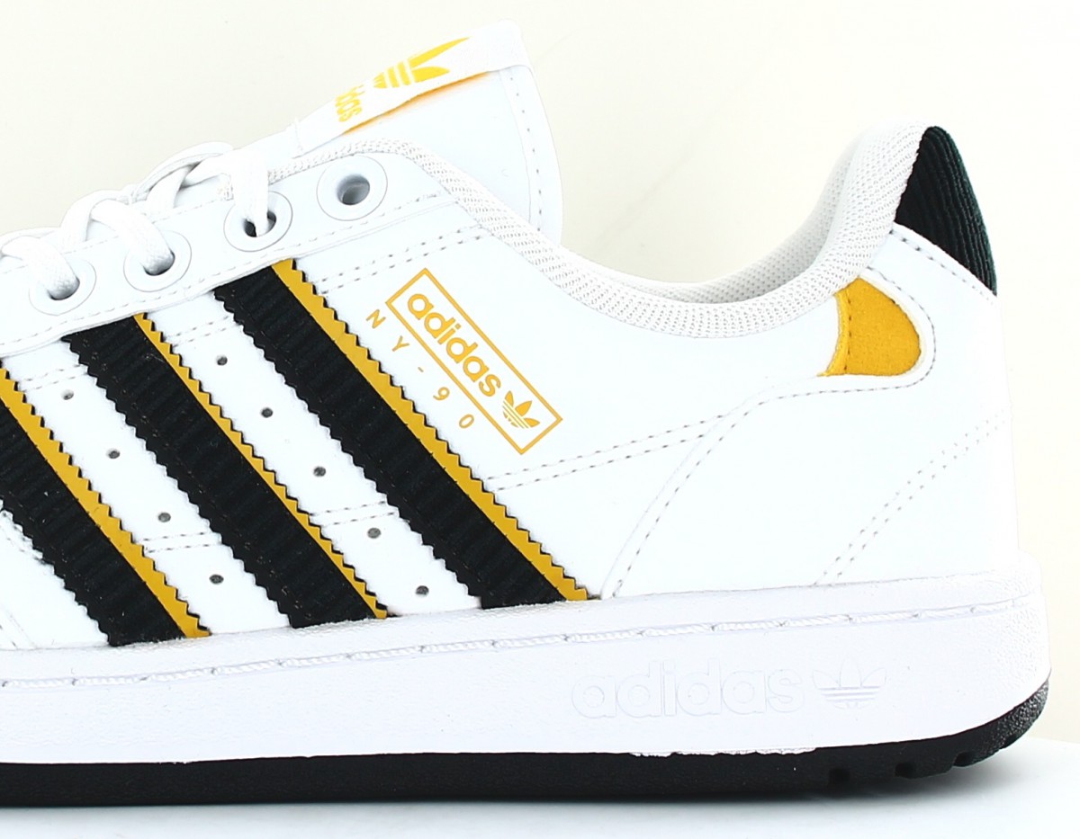 Adidas Ny 90 stripes blanc noir jaune