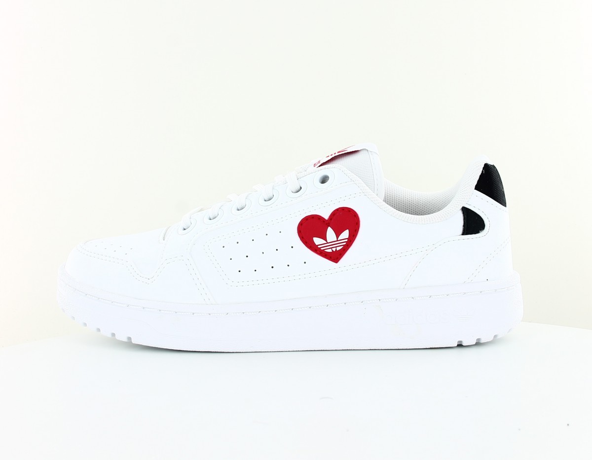 Adidas Ny 90 blanc rouge coeur noir