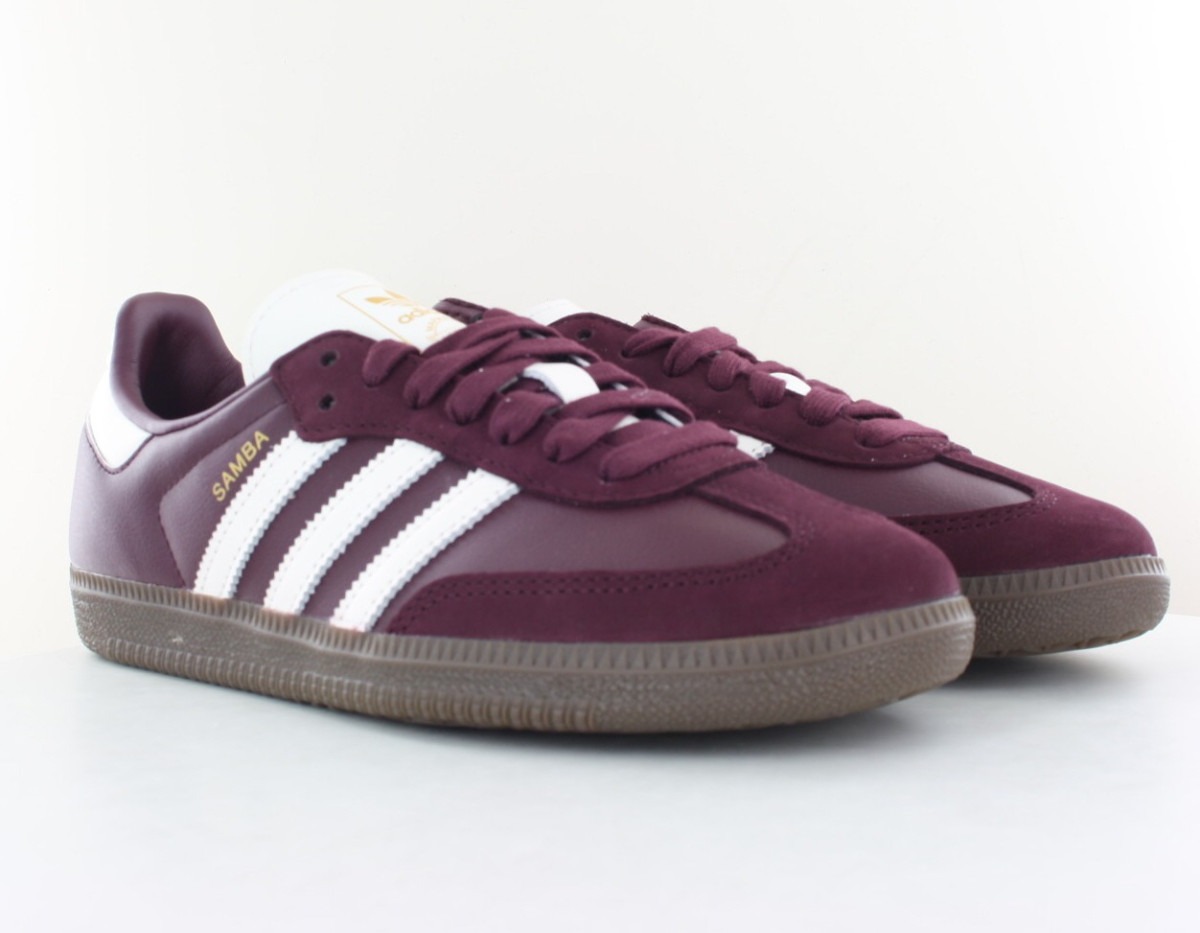 Adidas Samba og bordeaux blanc