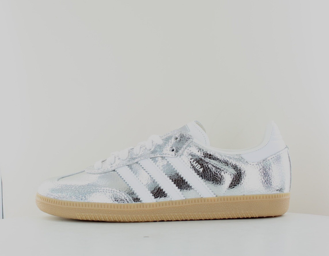 Adidas Samba og argent blanc gomme