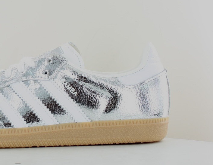 Adidas Samba og argent blanc gomme