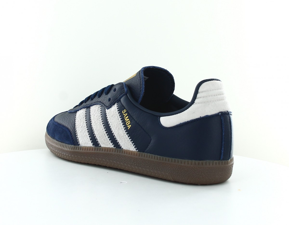 Adidas Samba og ft bleu marine beige gomme