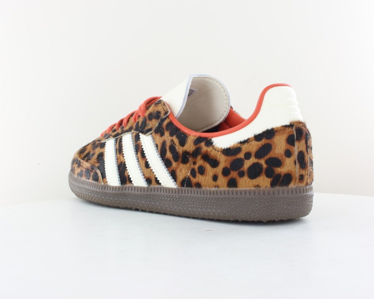 Adidas Samba og leopard orange