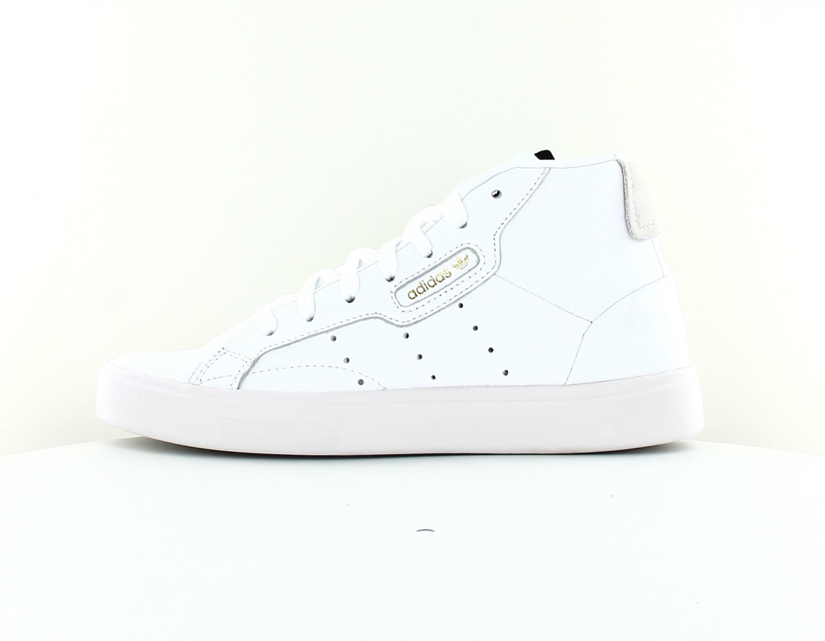 Adidas Sleek mid femme blanc or beige