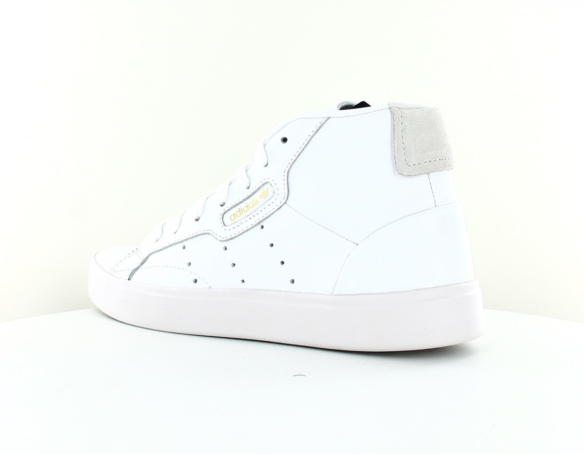 Adidas Sleek mid femme blanc or beige