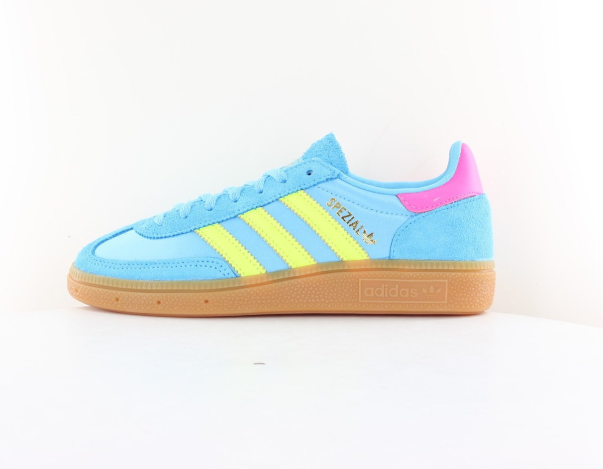 Adidas Spezial mesh bleu jaune rose