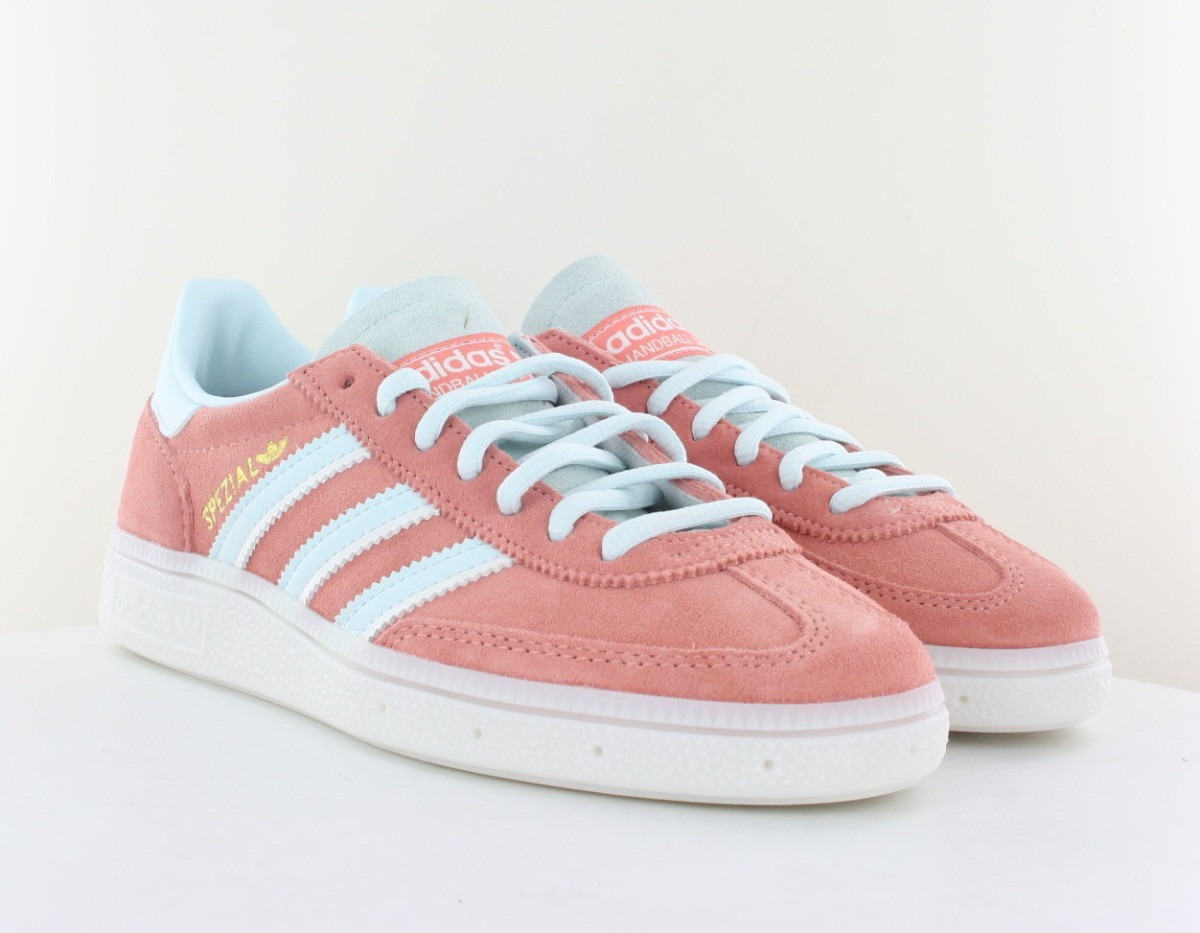 Adidas Spezial rose saumon bleu turquoise blanc