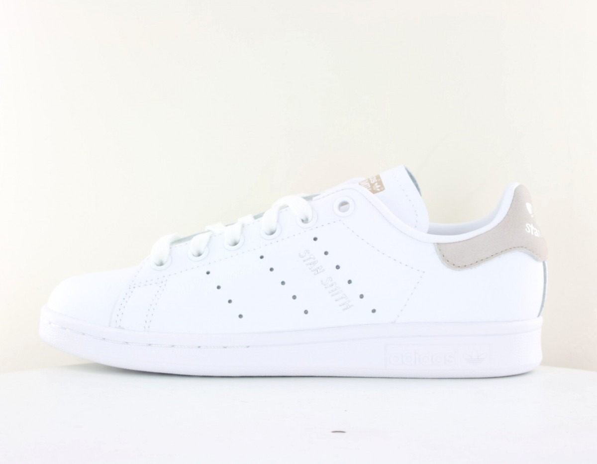 Adidas Stan smith blanc beige argent