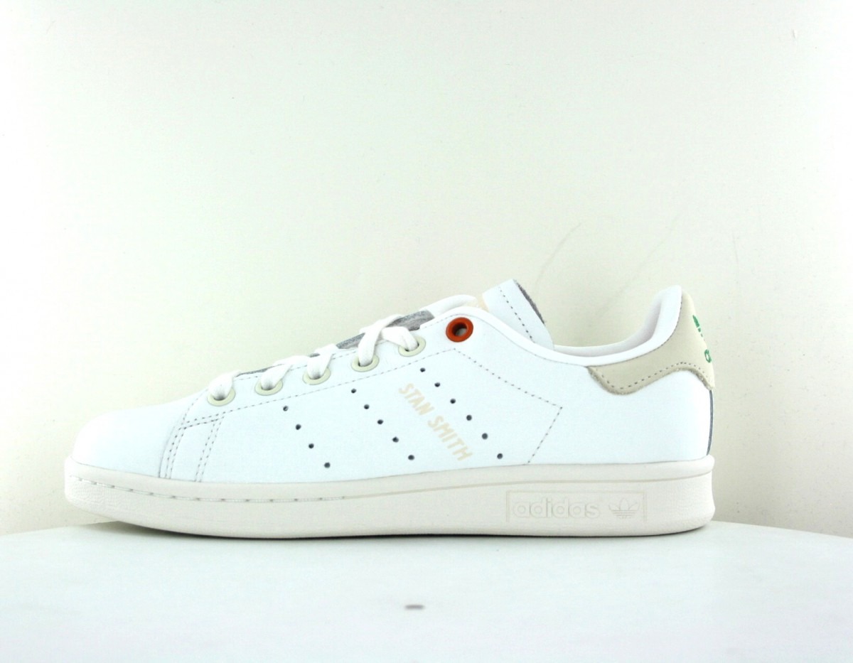 Adidas Stan smith blanc beige bert orange