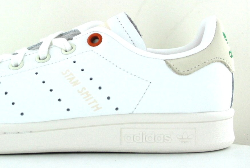 Adidas Stan smith blanc beige bert orange