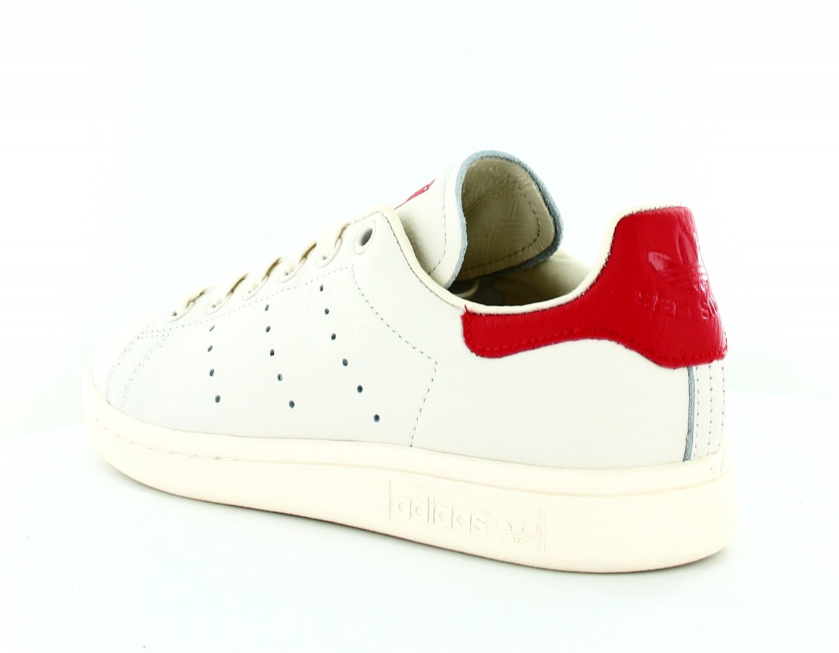 Adidas stan smith blanc-beige-rouge