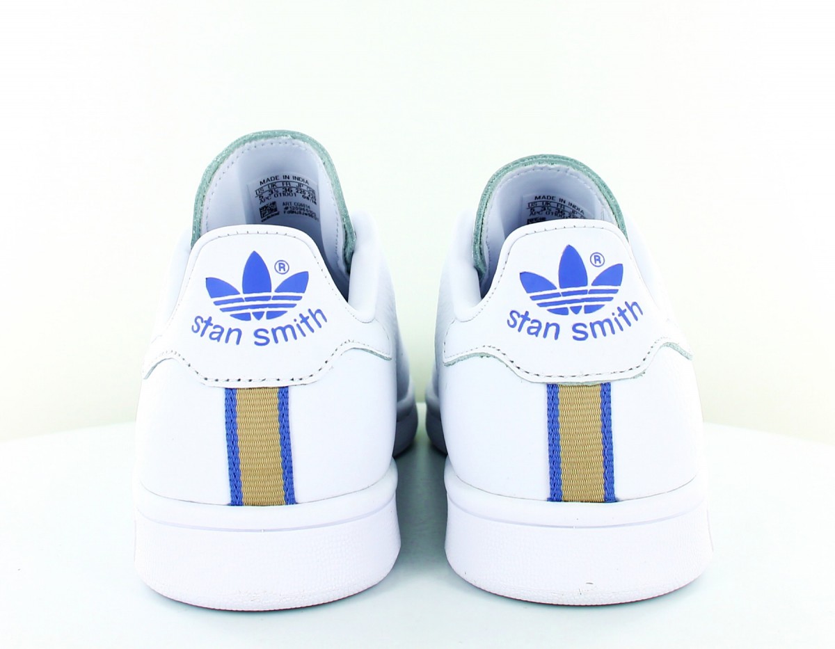 Adidas stan smith blanc-or-bleu