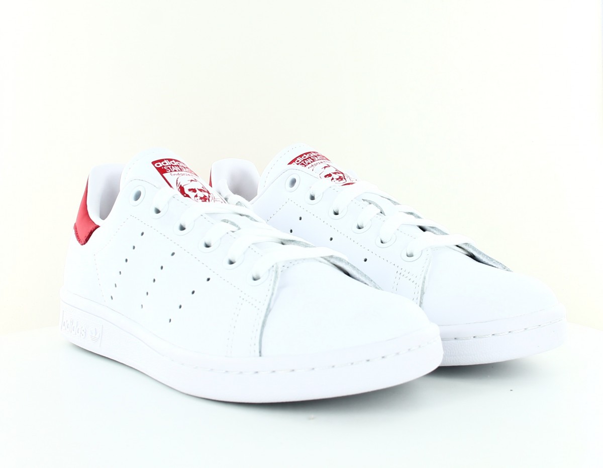 Adidas stan smith blanc rouge