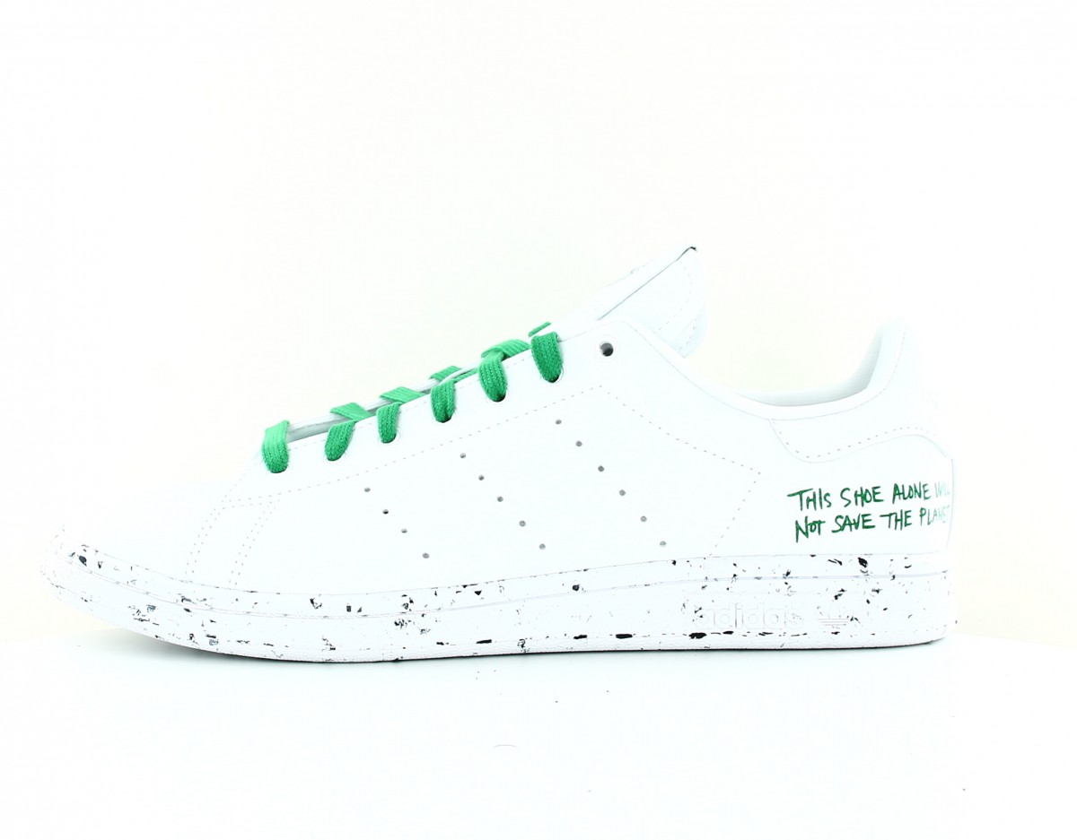 Adidas Stan smith clean classics blanc vert noir speackle