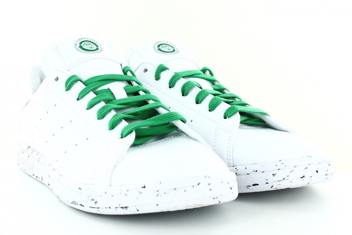 Adidas Stan smith clean classics blanc vert noir speackle