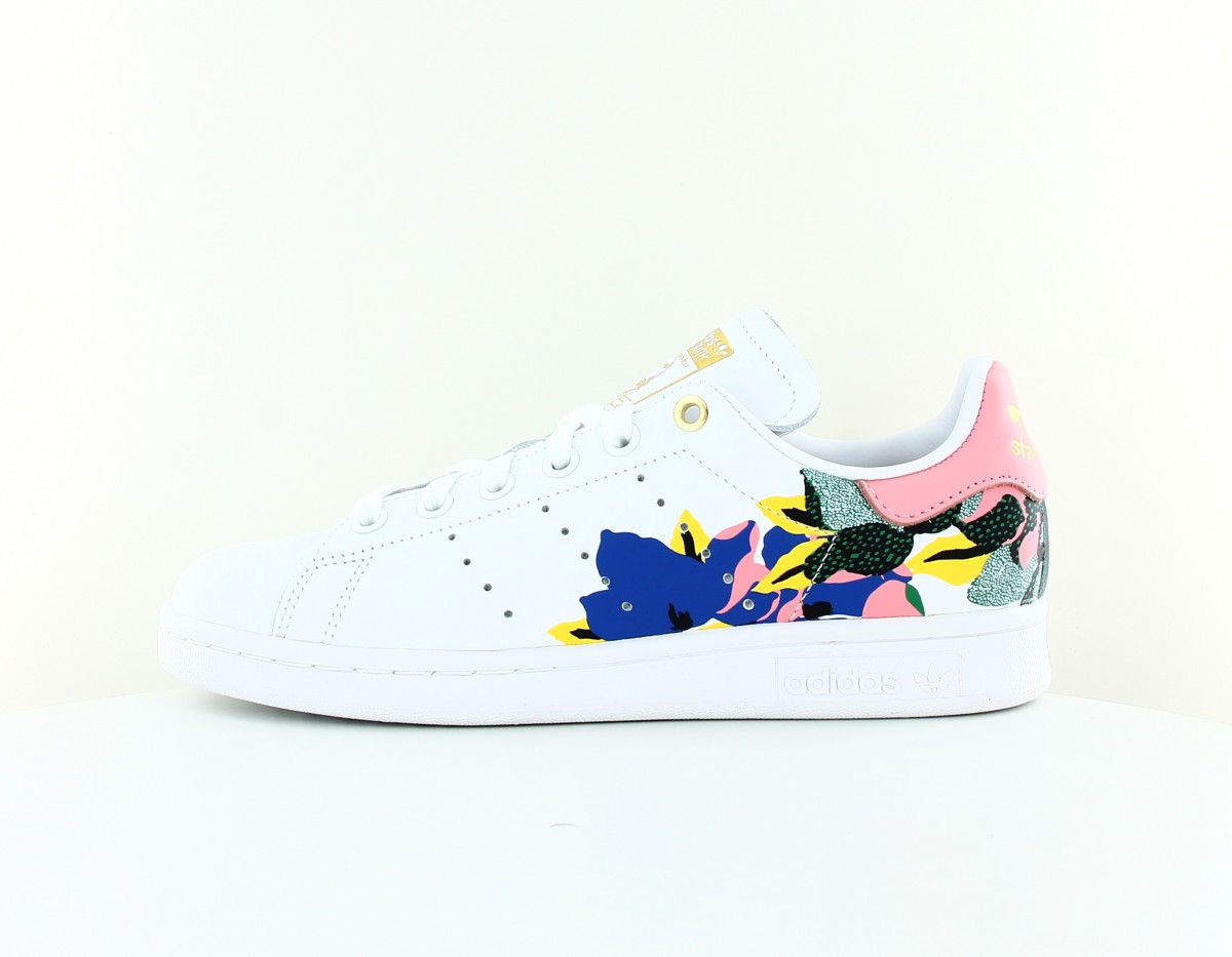 Adidas Stan smith cloud blanc multicolor rose or