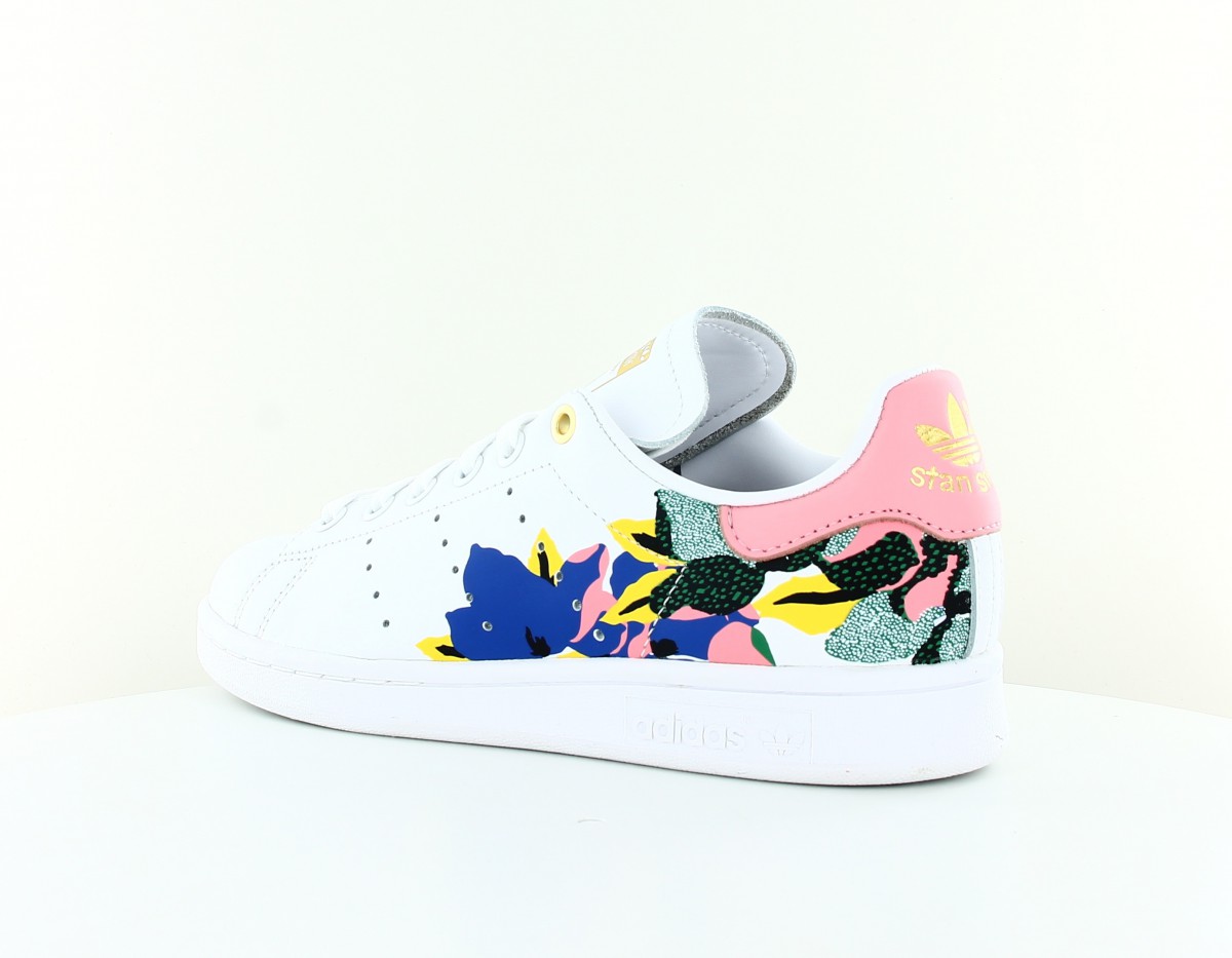 Adidas Stan smith cloud blanc multicolor rose or