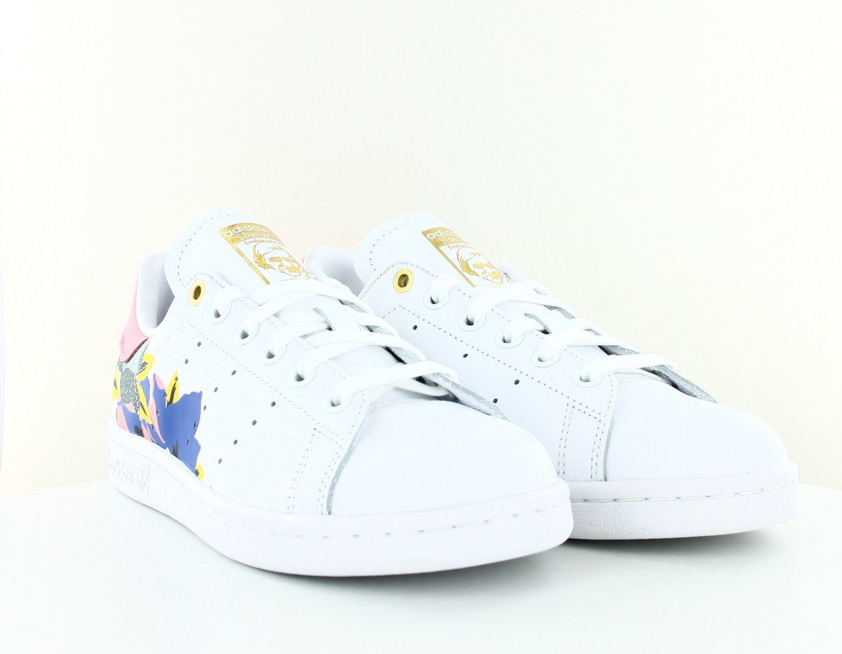 Adidas Stan smith cloud blanc multicolor rose or