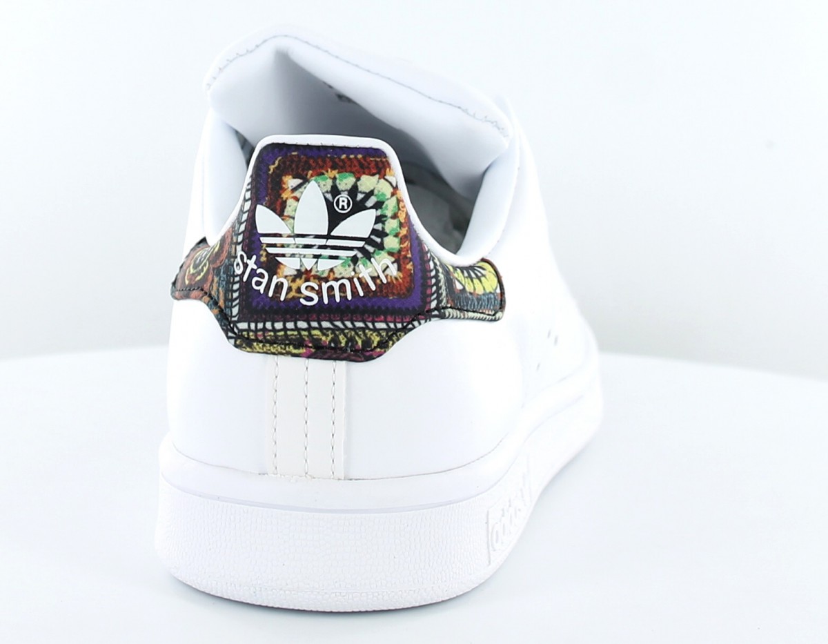 Adidas Stan smith x the farm company Blanc/print/multicolor S76668
