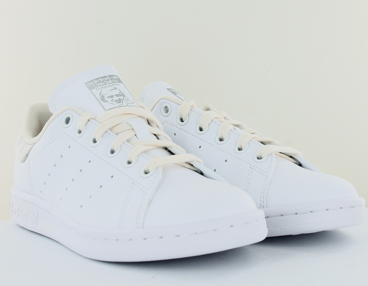 Adidas Stan smith femme blanc beige argent