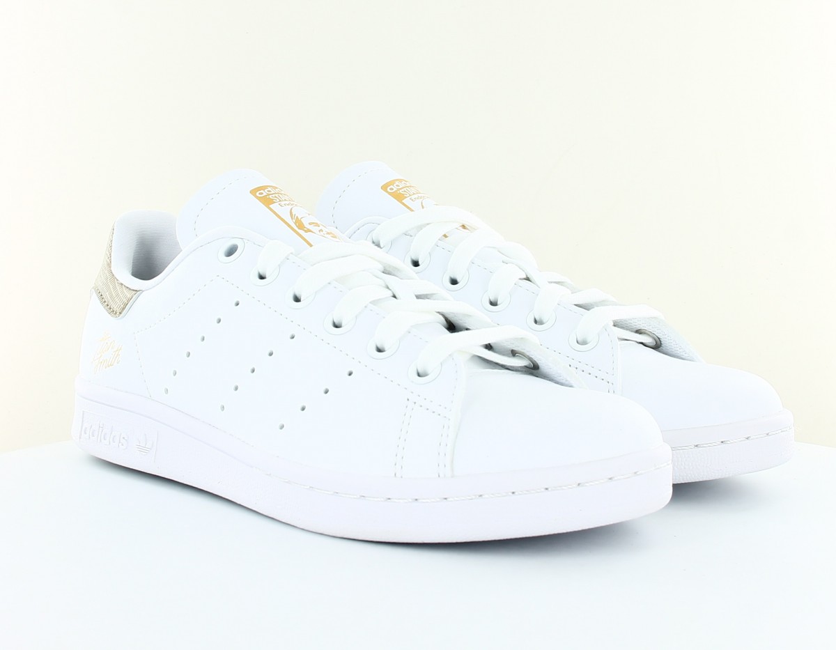 Adidas Stan smith femme blanc beige or