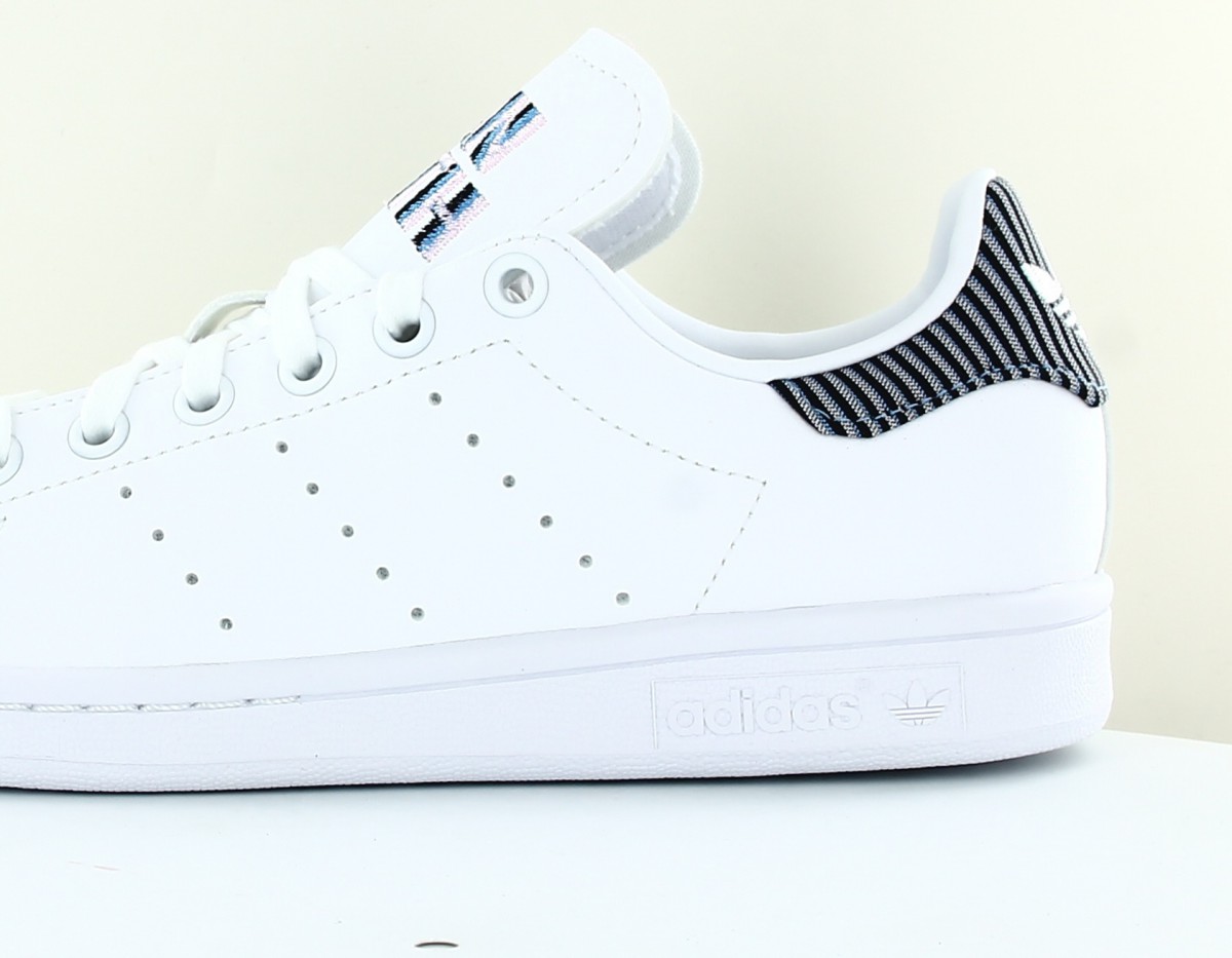 Adidas Stan smith femme blanc bleu rose