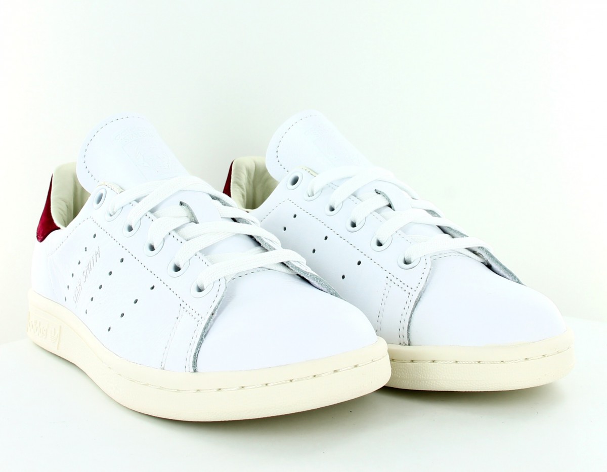 Adidas Stan Smith femme Blanc-Bordeaux