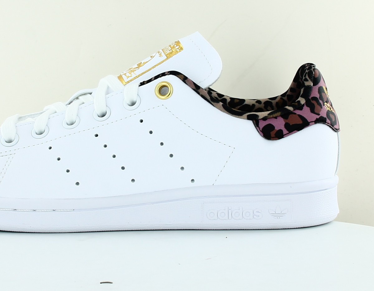 Adidas Stan smith femme blanc leopard or