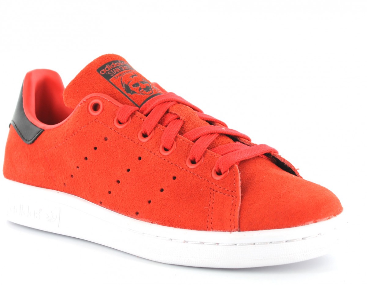 Adidas Stan Smith Suède ROUGE/NOIR
