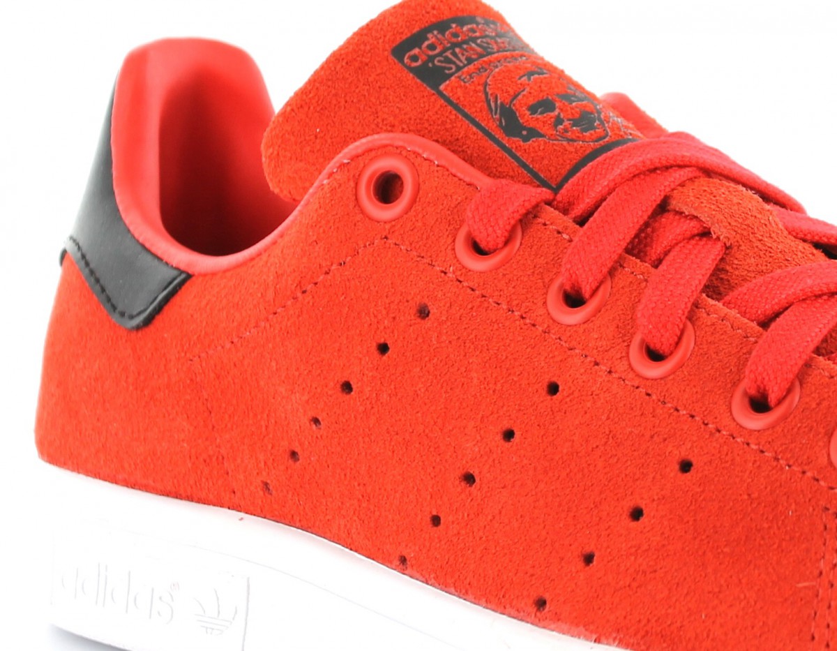 Adidas Stan Smith Suède ROUGE/NOIR