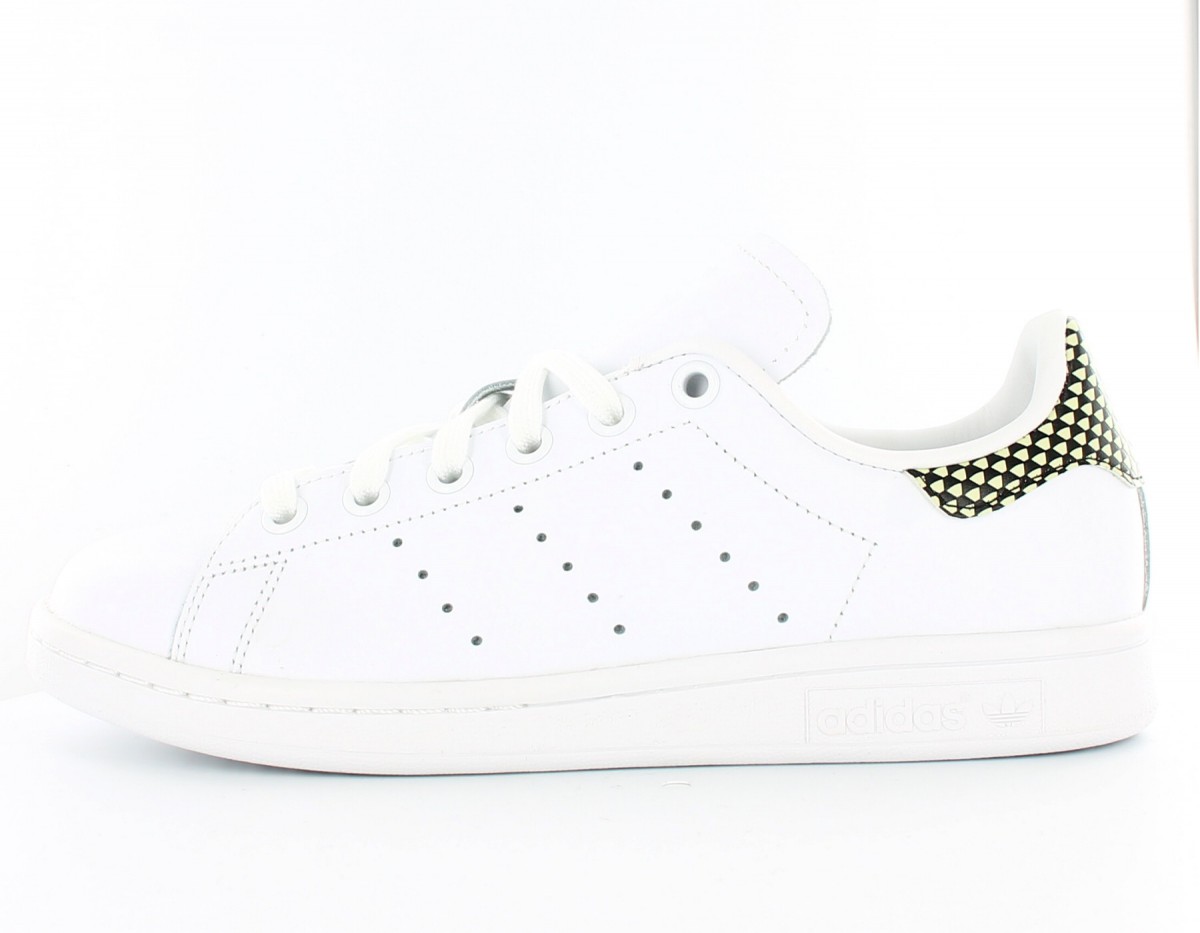 Adidas Stan smith femme triangle blanc-jaune-noir