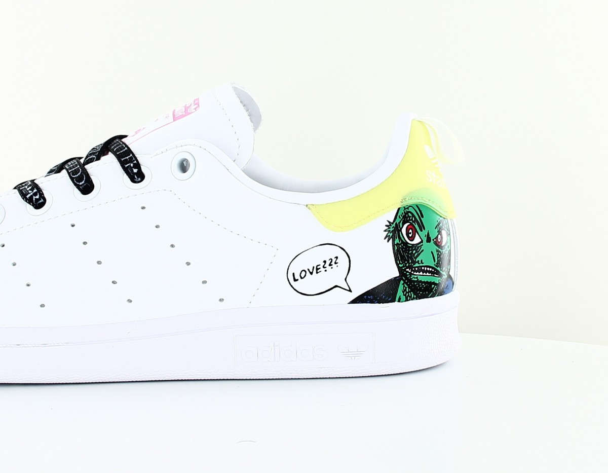 Adidas stan smith x fiorucci blanc jaune noir