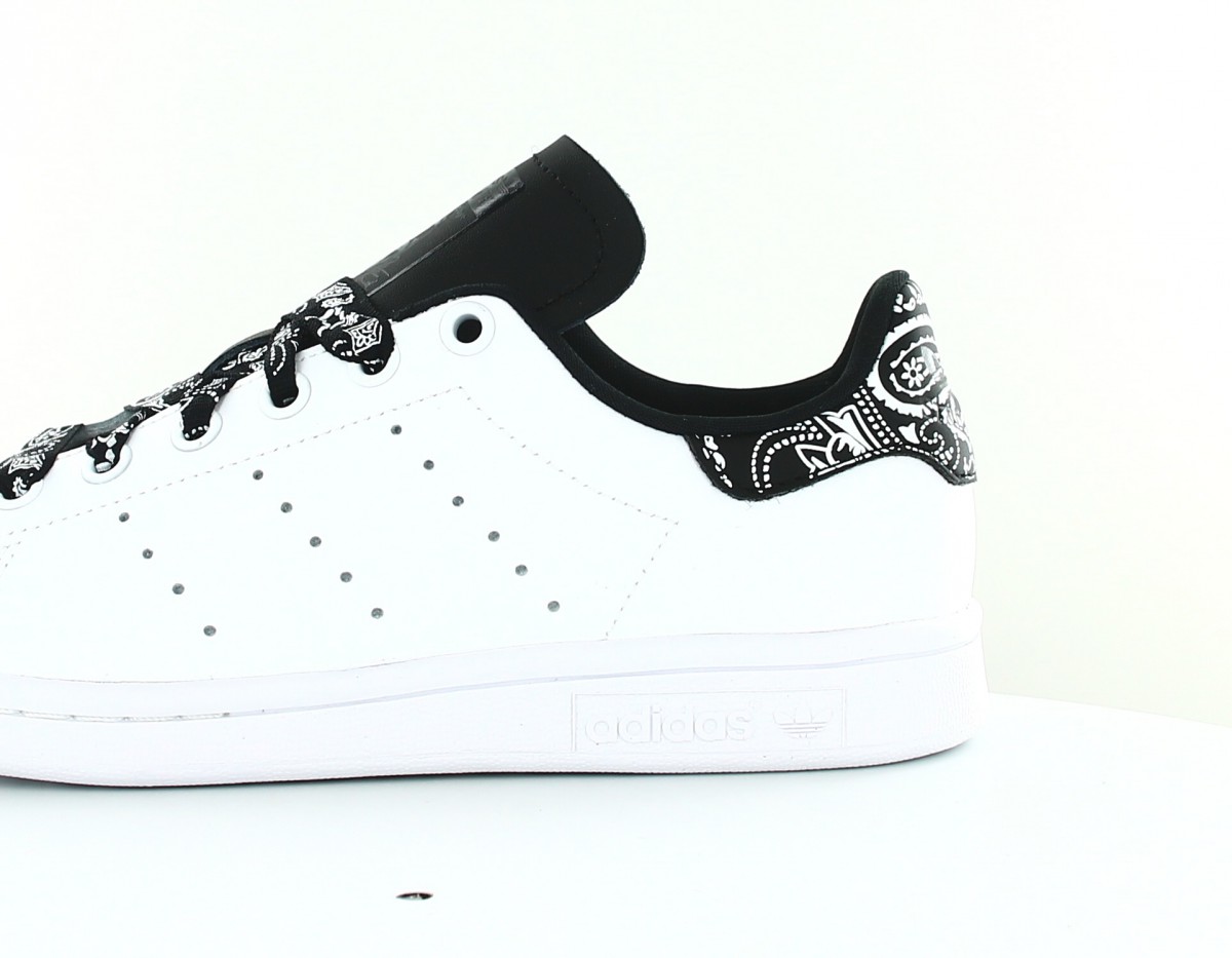 Adidas Stan Smith J blanc noir print