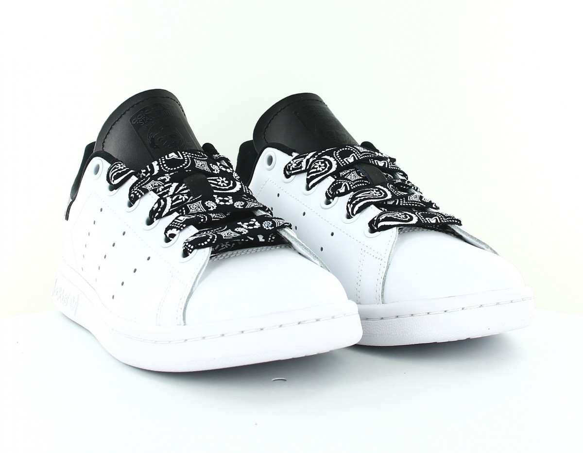 Adidas Stan Smith J blanc noir print