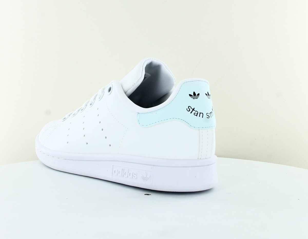 Adidas Stan smith j blanc bleu turquoise