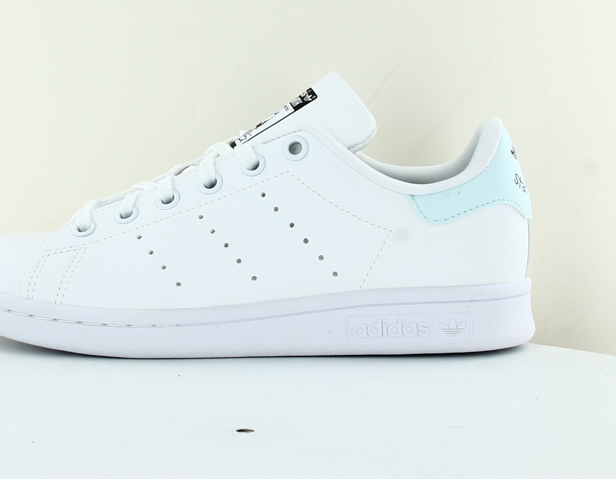 Adidas Stan smith j blanc bleu turquoise