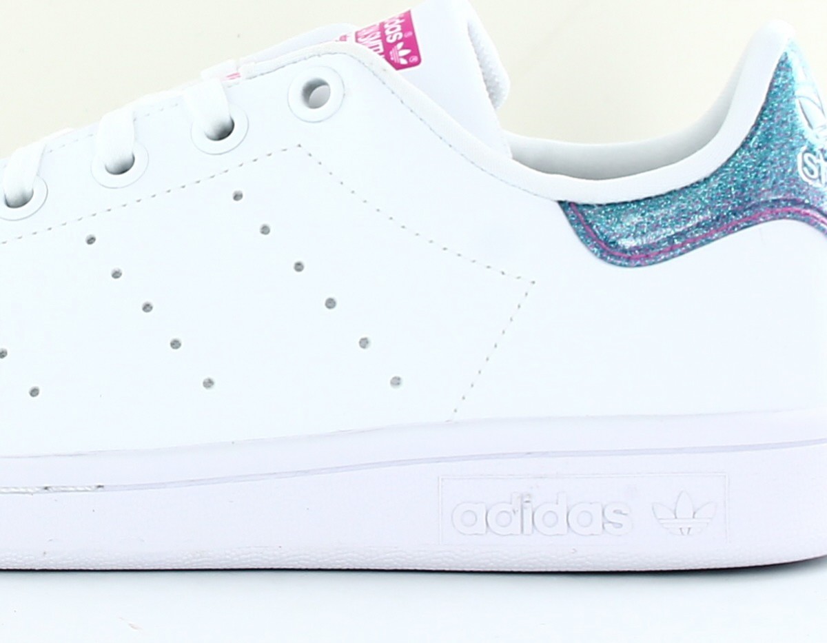 Adidas Stan smith J blanc galaxie rose bleu