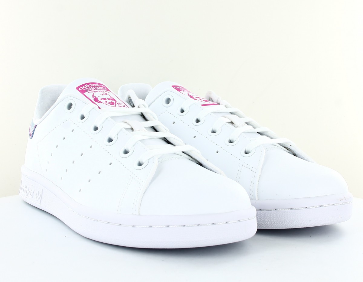 Adidas Stan smith J blanc galaxie rose bleu