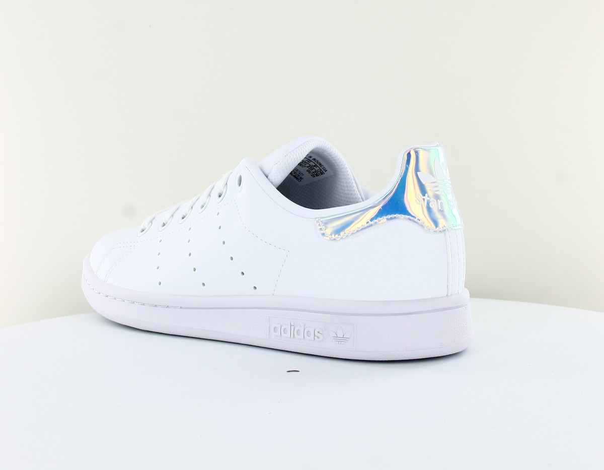 Adidas Stan smith J blanc iridescent
