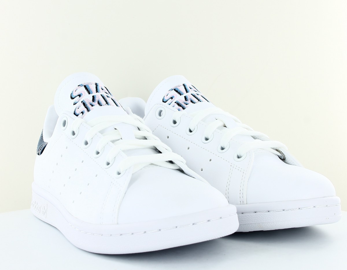 Adidas Stan smith J blanc rose bleu marine