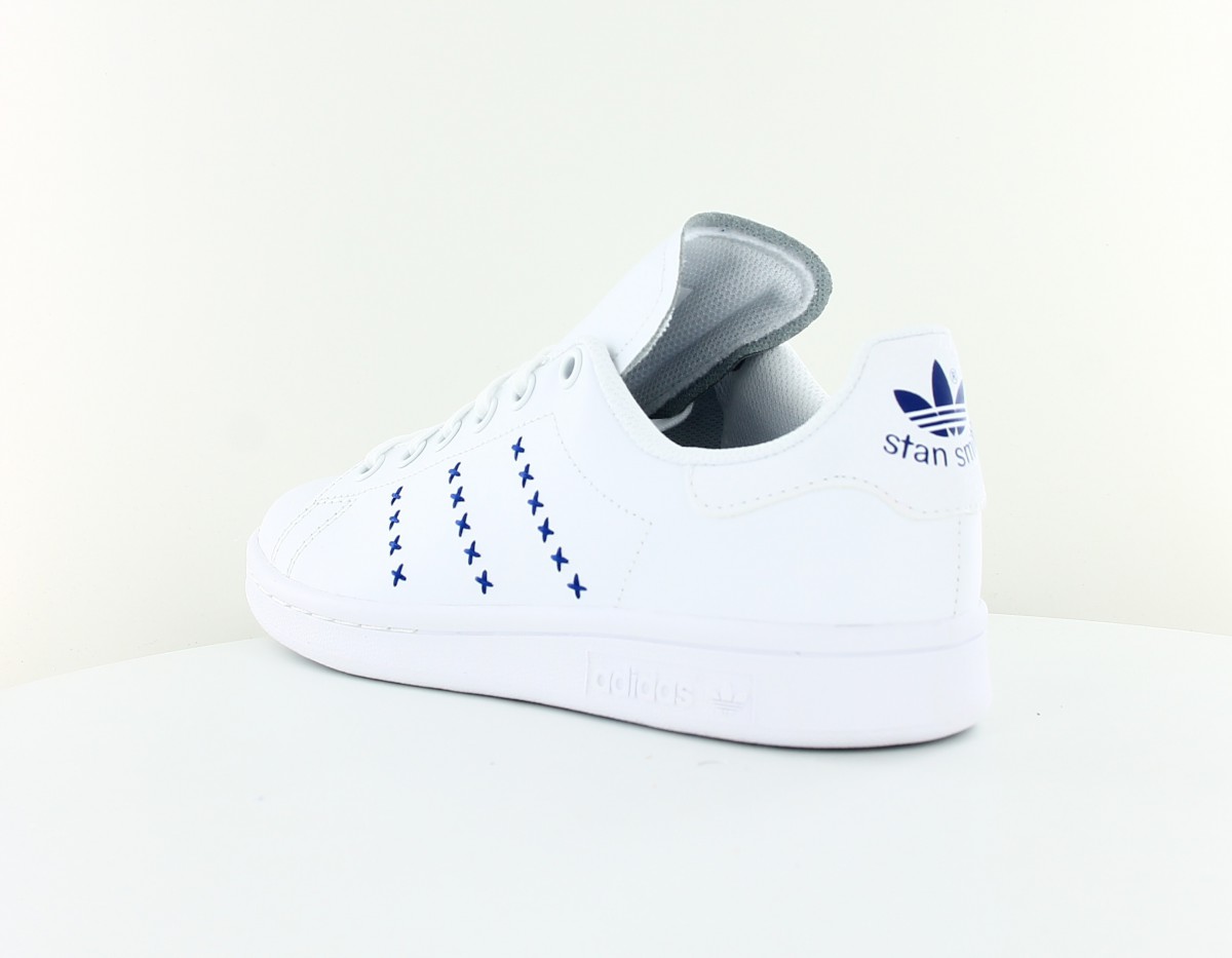 Adidas Stan Smith J valentines day blanc bleu