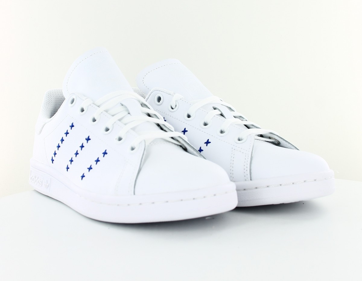 Adidas Stan Smith J valentines day blanc bleu