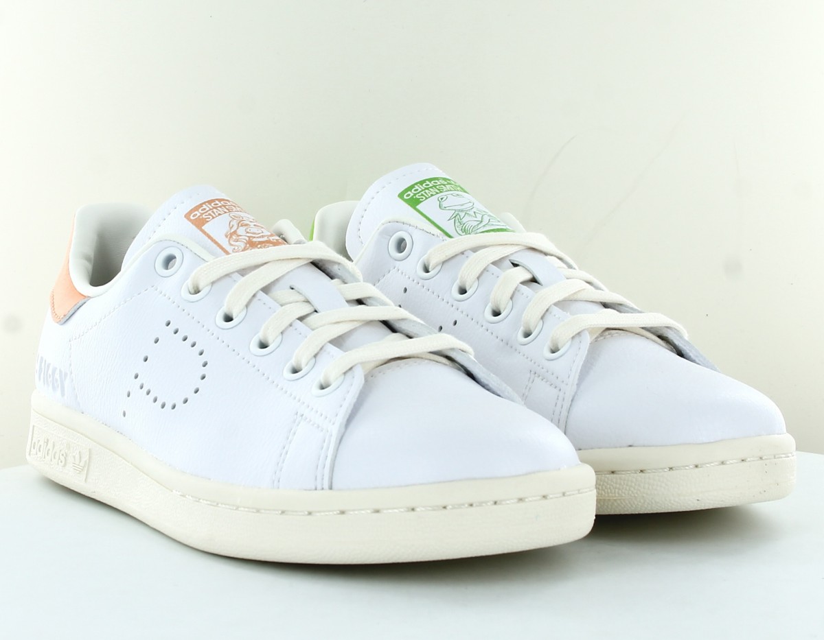 Adidas Stan Smith kermit miss peggy blanc vert orange