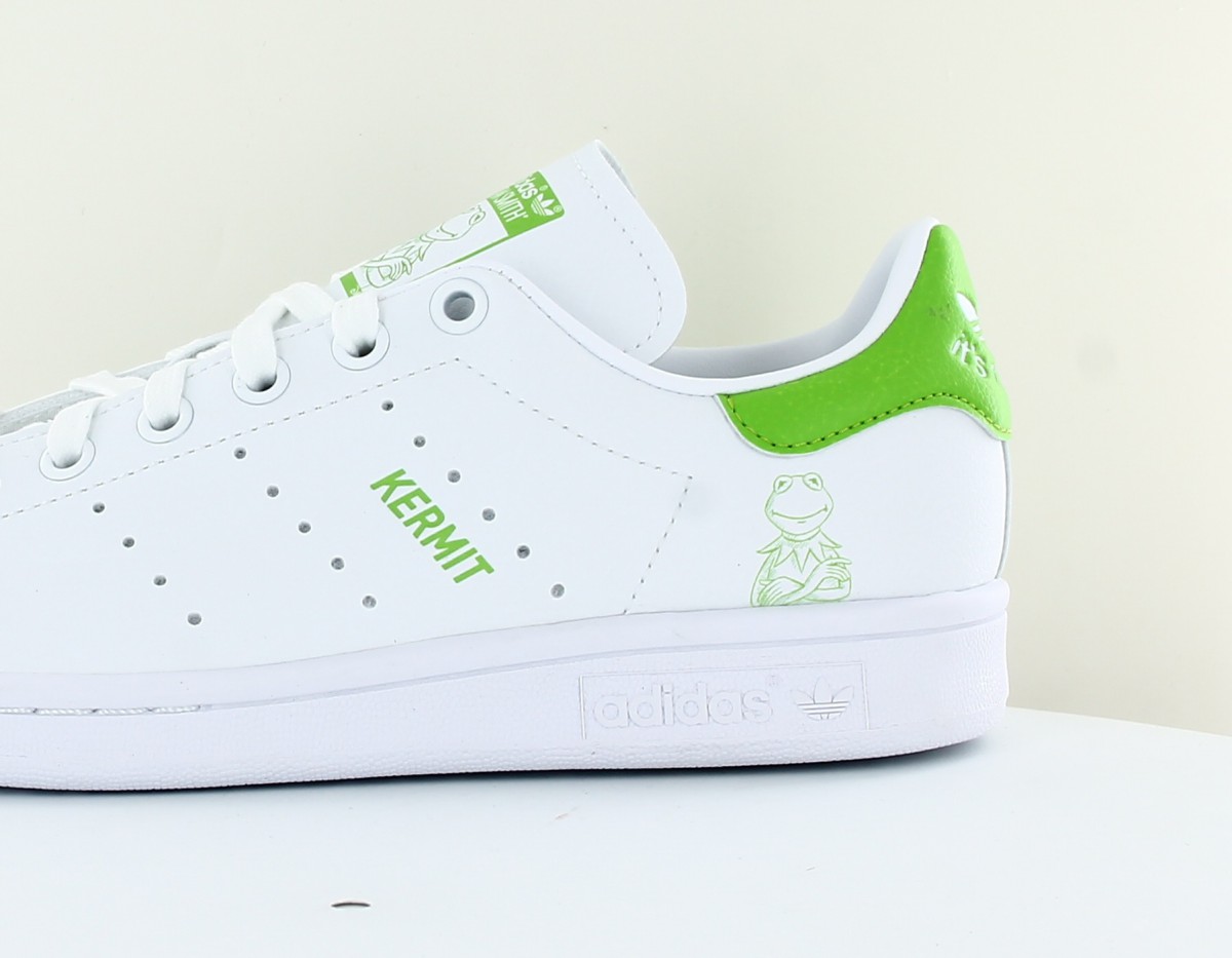 Adidas Stan smith kermit the frog blanc vert