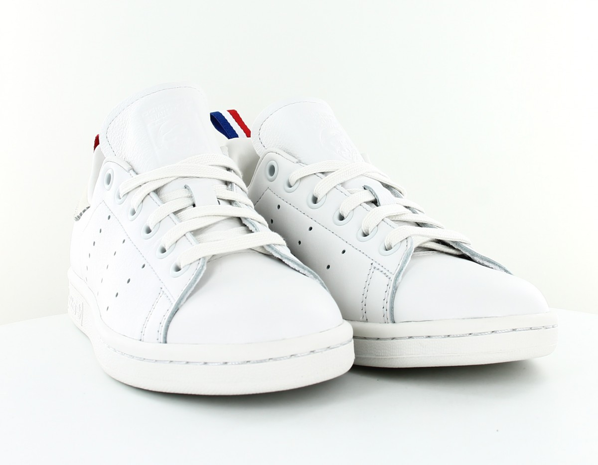 Adidas Stan Smith premium blanc bleu rouge