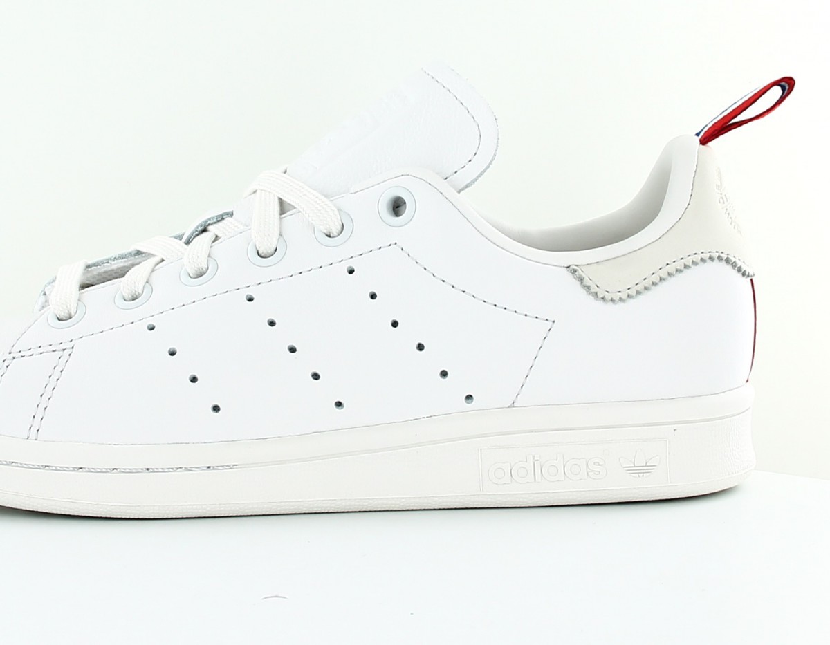 Adidas Stan Smith premium blanc bleu rouge